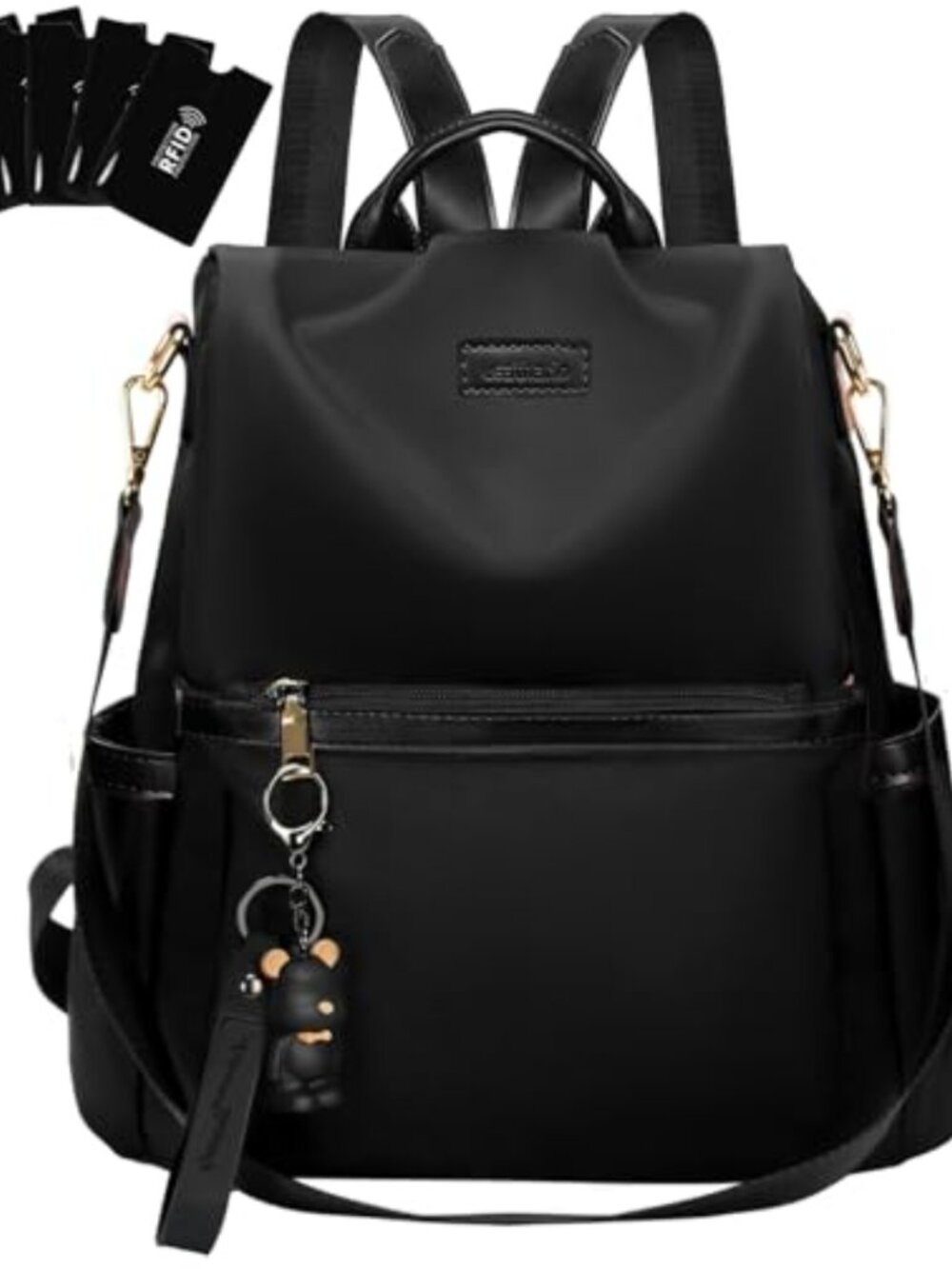 Nylon Small Backpack Purse Anti-theft Mini Travel Backpack Water Resistant